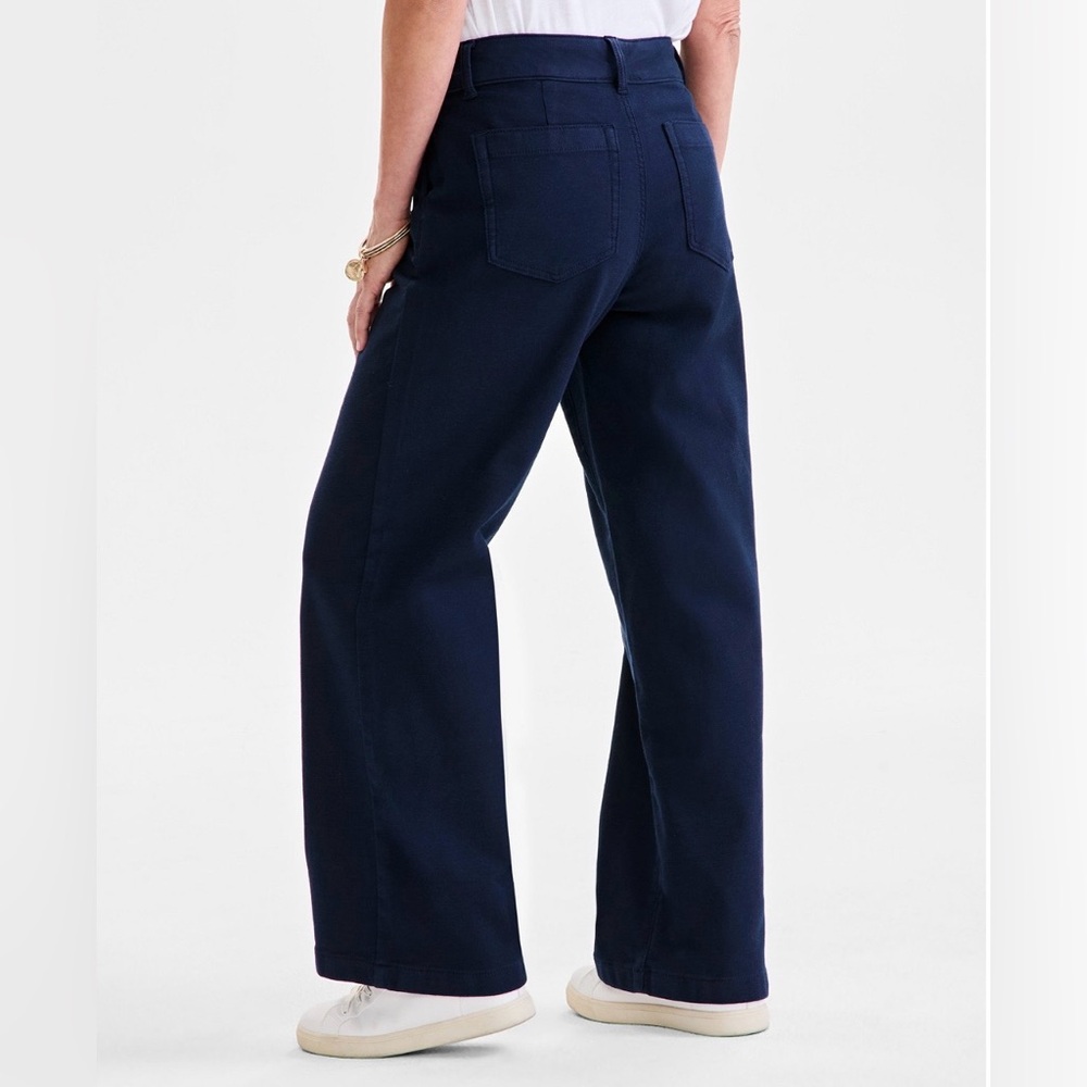 Style & Co Mid-Rise Dobby Twill Wide Leg Pants - Picture 2 of 12